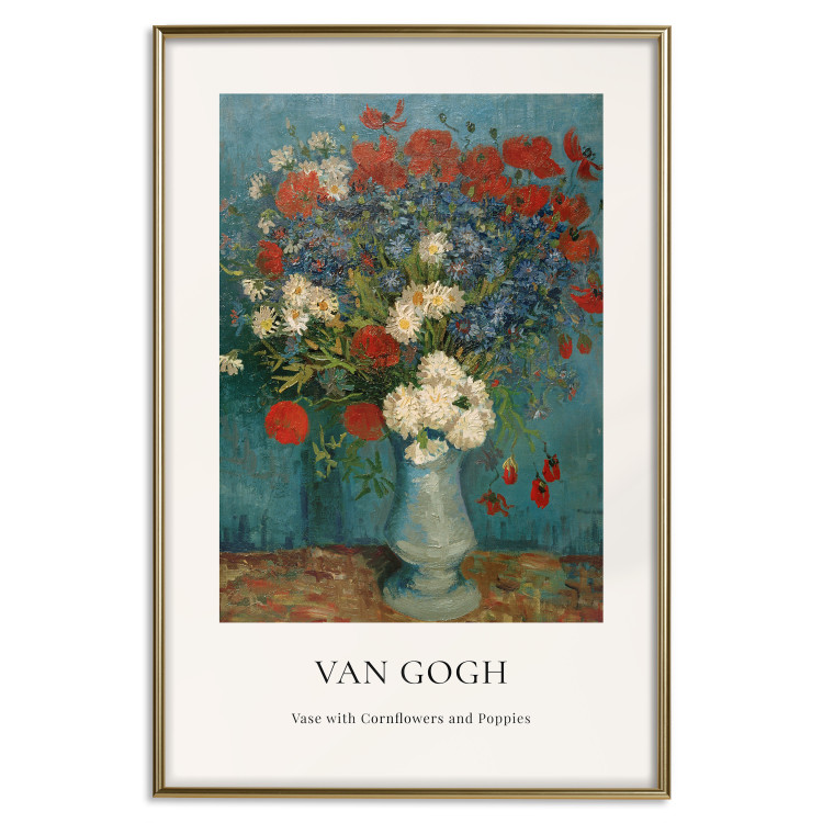 Wall Poster Vase With Cornflowers and Poppies  152140 additionalImage 14