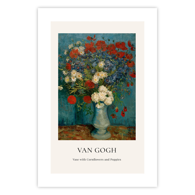 Wall Poster Vase With Cornflowers and Poppies  152140 additionalImage 26