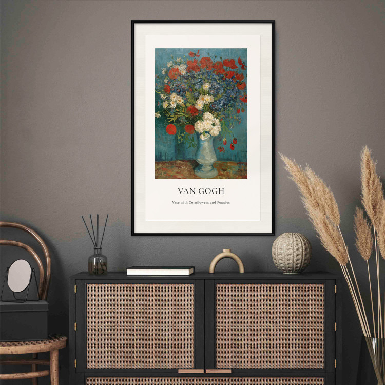 Wall Poster Vase With Cornflowers and Poppies  152140 additionalImage 9