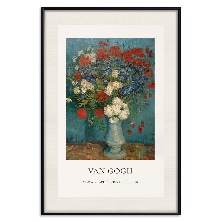 Wall Poster Vase With Cornflowers and Poppies  152140 additionalImage 23