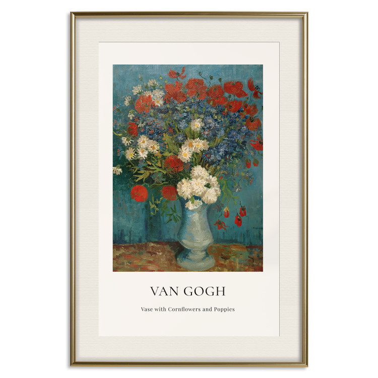 Wall Poster Vase With Cornflowers and Poppies  152140 additionalImage 19