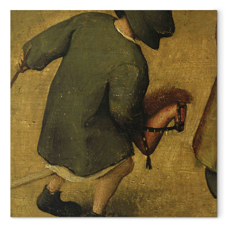 Reproduction Painting Children's Games, detail of bottom section showing a child and a hobby-horse 159140 additionalImage 7