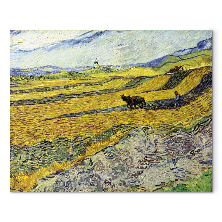 Reproduction Painting Enclosed Field with Ploughman  159740