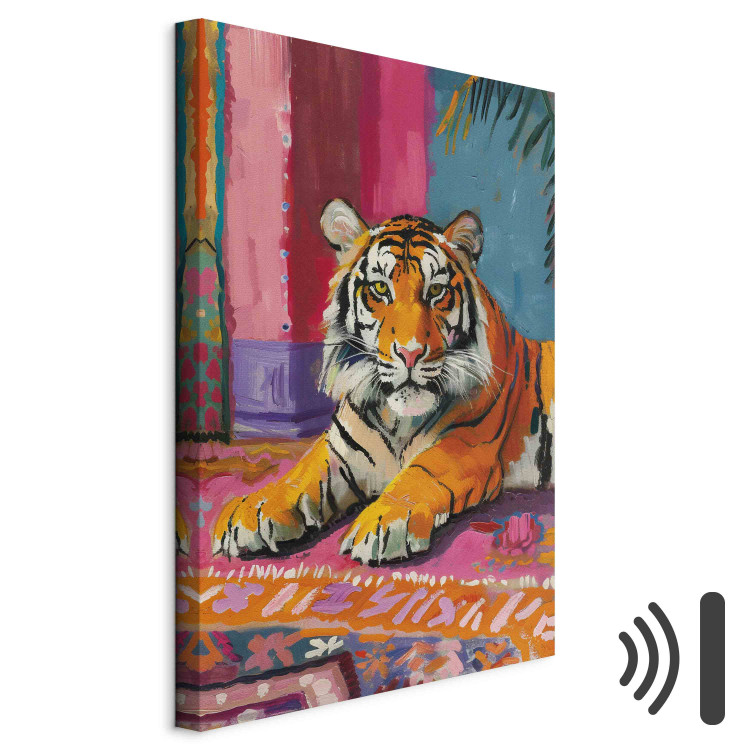 Canvas Print Tiger - A Painterly and Colorful Composition With a Wild Animal 159940 additionalImage 8