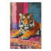 Canvas Print Tiger - A Painterly and Colorful Composition With a Wild Animal 159940