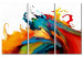 Canvas Colorful Storm (3-piece) - colorful abstraction on a white background 47040