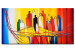 Canvas Print Figures in the Web (1-piece) - abstraction with colorful silhouettes 47140