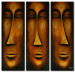 Canvas Art Print Masks in bronze 49140