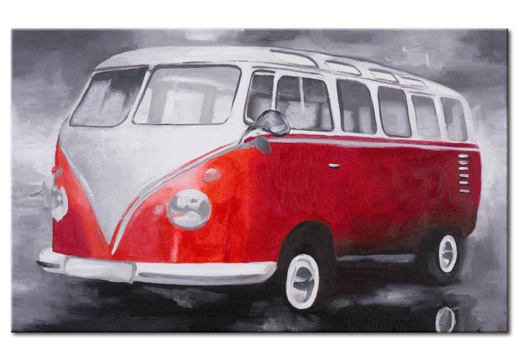 Canvas Art Print Red Volkswagen 49440