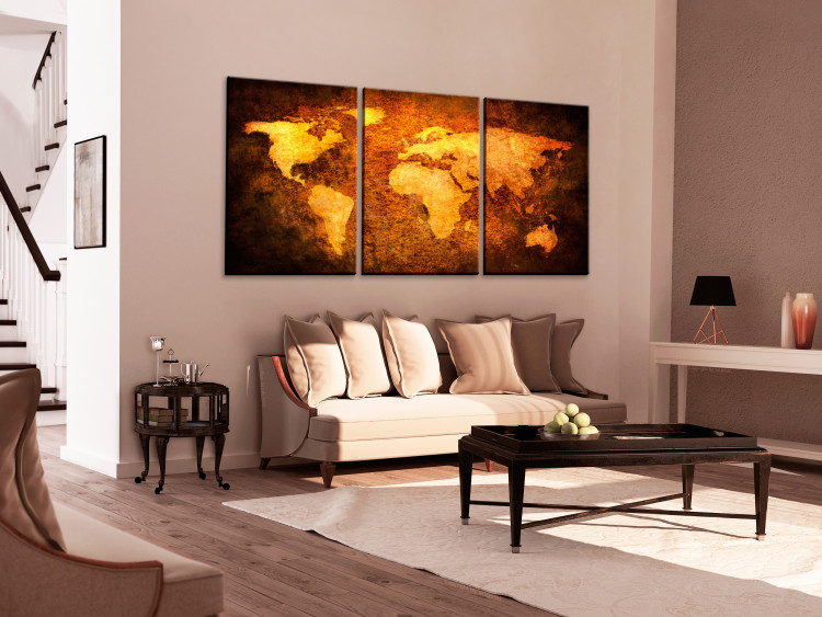 Canvas Art Print Rusty continents 50440 additionalImage 3