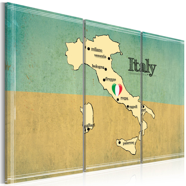 Canvas Art Print Heart of Italy - triptych 55340 additionalImage 2