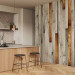 Photo Wallpaper Wooden Texture - Design of gray wooden planks with a brown accent 61040 additionalThumb 7