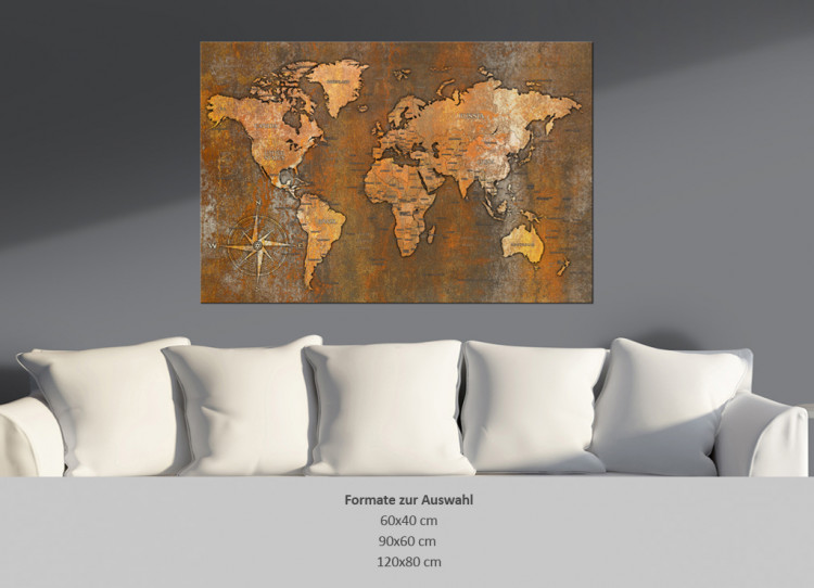Decorative Pinboard Rusty World [Cork Map] 92140 additionalImage 7