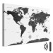 Canvas Art Print Black and White Map (1 Part) Wide 108450 additionalThumb 8
