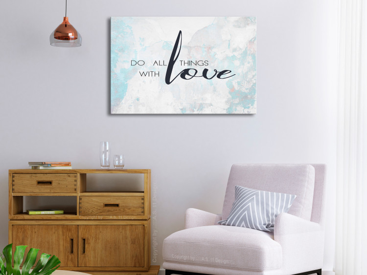 Canvas Art Print Do All Things With Love (1 Part) Wide 114250 additionalImage 3