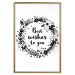 Poster Best wishes to you - black and white illustration with plants and texts 116350 additionalThumb 15