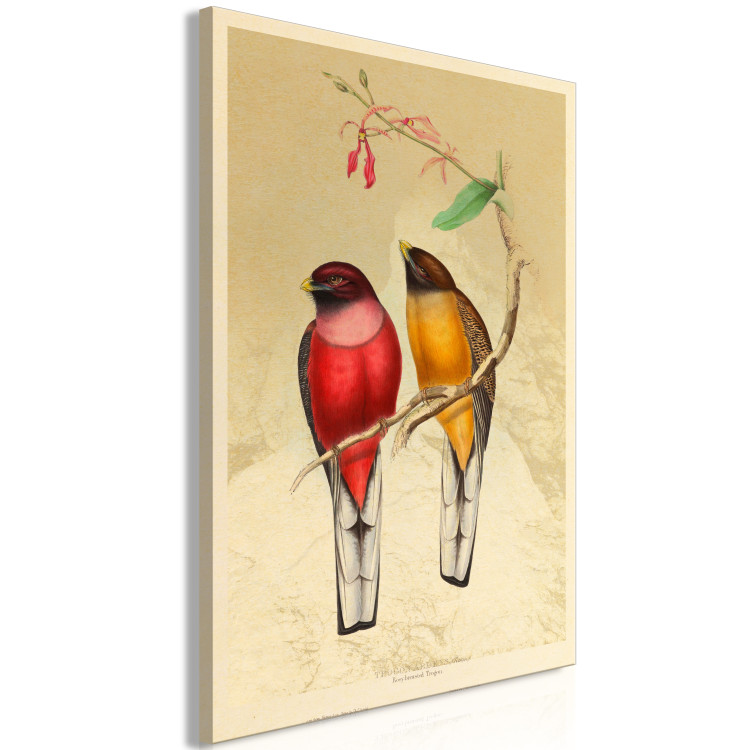Canvas Art Print Birds Twig (1 Part) Vertical 116650 additionalImage 2