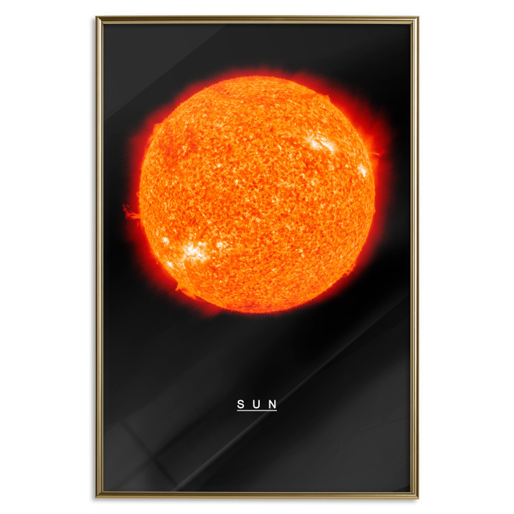 Poster Sun - fiery star and English text on a dark cosmos background 116750 additionalImage 20