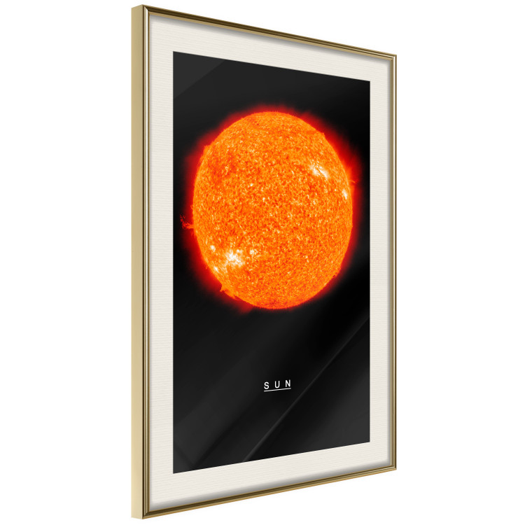 Poster Sun - fiery star and English text on a dark cosmos background 116750 additionalImage 2