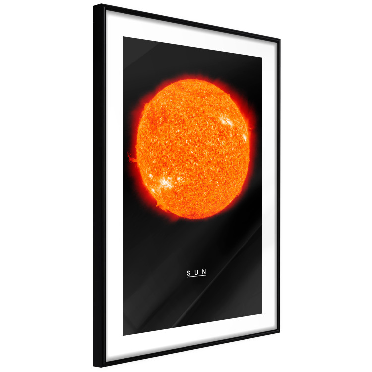 Poster Sun - fiery star and English text on a dark cosmos background 116750 additionalImage 13