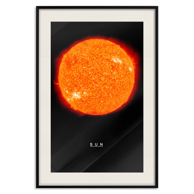 Poster Sun - fiery star and English text on a dark cosmos background 116750 additionalImage 18