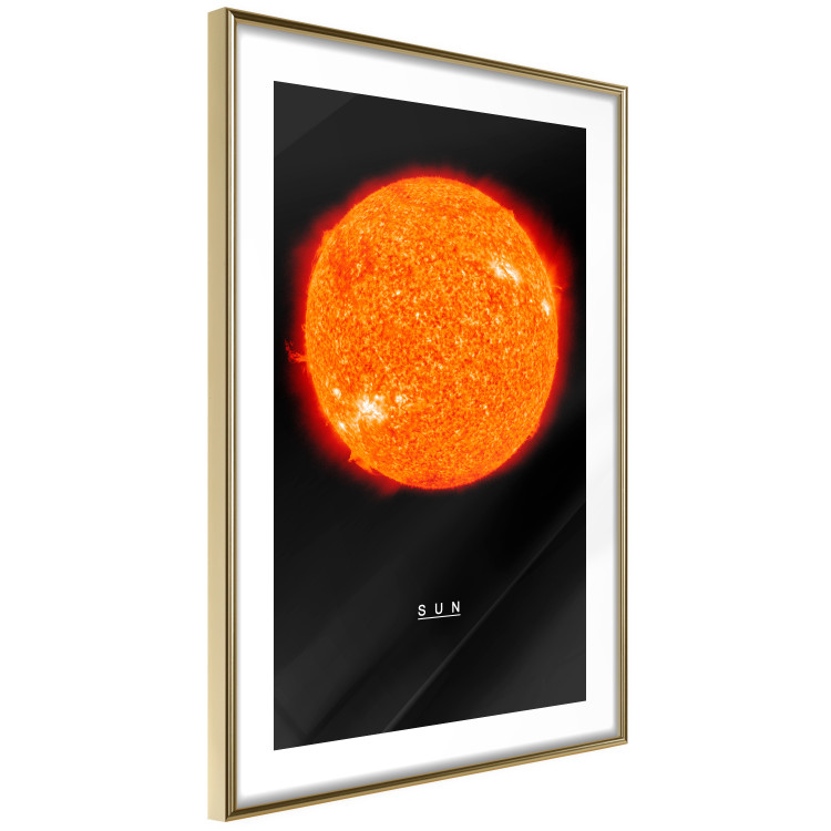 Poster Sun - fiery star and English text on a dark cosmos background 116750 additionalImage 6
