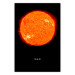 Poster Sun - fiery star and English text on a dark cosmos background 116750