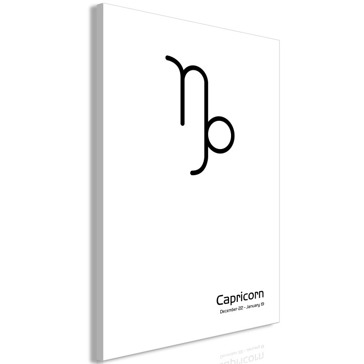 Canvas Capricorn zodiac sign - modern graphics with black lettering 117050 additionalImage 2