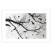 Poster Bird Encounter - black and white landscape of tree and birds on branches 117250 additionalThumb 26