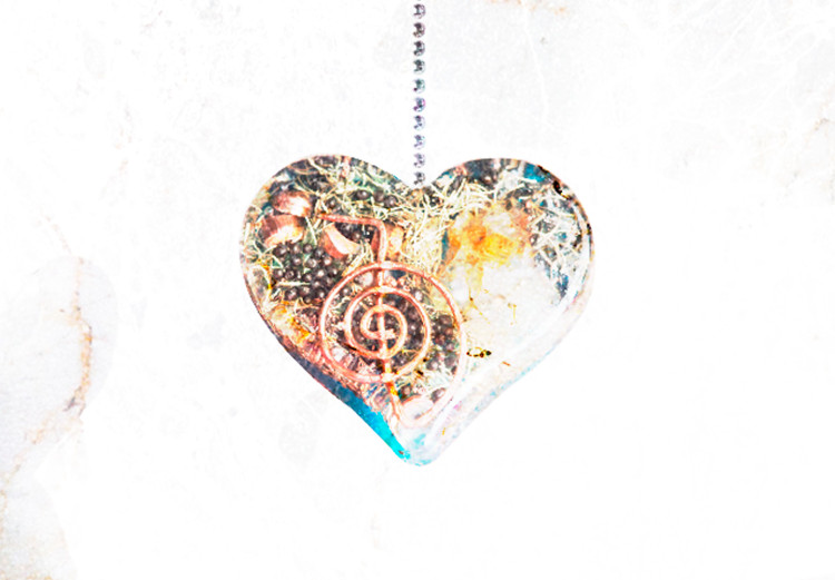 Poster Declaration of Love - romantic pattern with hands and heart-shaped locket 117350 additionalImage 8
