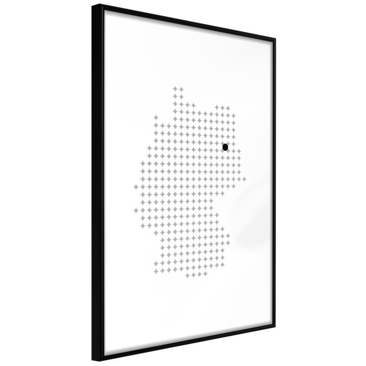 Poster Germany - black and white composition shaped like the German state 117450 additionalImage 11