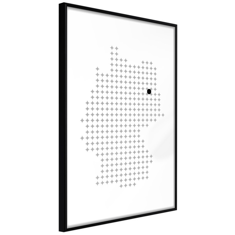 Poster Germany - black and white composition shaped like the German state 117450 additionalImage 10
