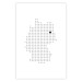 Poster Germany - black and white composition shaped like the German state 117450 additionalThumb 19