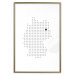 Poster Germany - black and white composition shaped like the German state 117450 additionalThumb 14