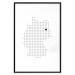 Poster Germany - black and white composition shaped like the German state 117450 additionalThumb 15