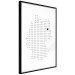 Poster Germany - black and white composition shaped like the German state 117450 additionalThumb 10