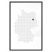 Poster Germany - black and white composition shaped like the German state 117450 additionalThumb 18