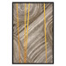 Wall Poster Golden Details - unique abstraction in gilded lines on a bronze background 119250 additionalThumb 24