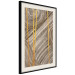 Wall Poster Golden Details - unique abstraction in gilded lines on a bronze background 119250 additionalThumb 3