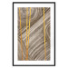 Wall Poster Golden Details - unique abstraction in gilded lines on a bronze background 119250 additionalThumb 17
