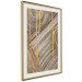 Wall Poster Golden Details - unique abstraction in gilded lines on a bronze background 119250 additionalThumb 2