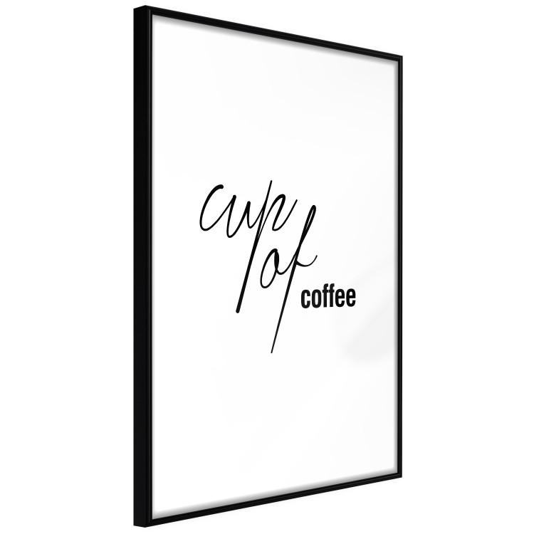 Wall Poster Cup of Coffee - artistic black English text on a white background 122950 additionalImage 11