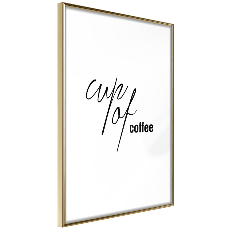 Wall Poster Cup of Coffee - artistic black English text on a white background 122950 additionalImage 6