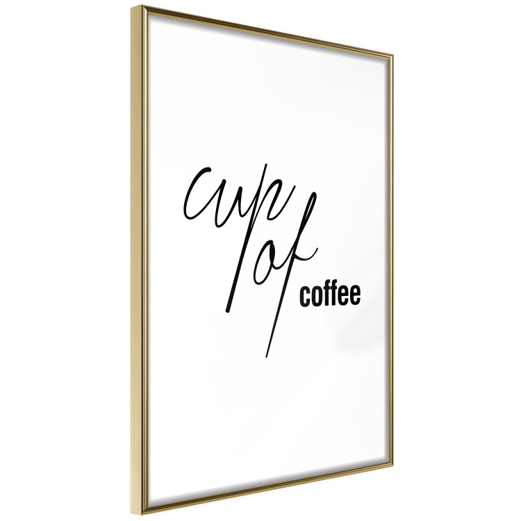 Wall Poster Cup of Coffee - artistic black English text on a white background 122950 additionalImage 12
