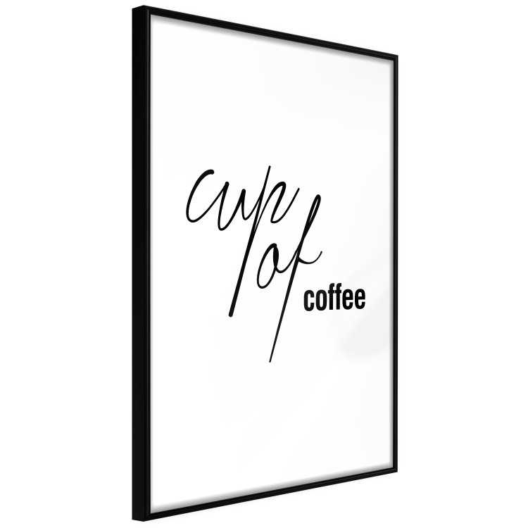 Wall Poster Cup of Coffee - artistic black English text on a white background 122950 additionalImage 10