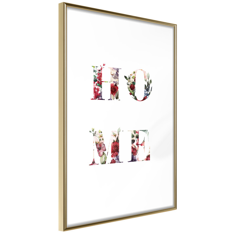 Wall Poster House in Flowers - text with colorful flowers in English inscription 124450 additionalImage 6