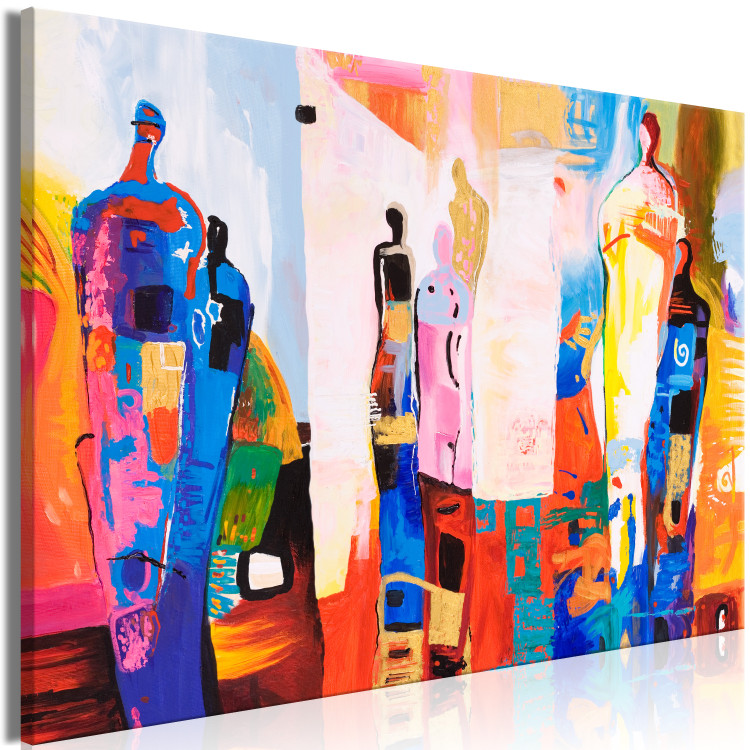 Canvas Colourful Figures (1 Part) Wide 125050 additionalImage 2