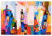 Canvas Colourful Figures (1 Part) Wide 125050
