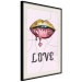 Poster Fluid Lips - glittery lips and English text on a pastel background 125450 additionalThumb 3