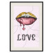 Poster Fluid Lips - glittery lips and English text on a pastel background 125450 additionalThumb 18